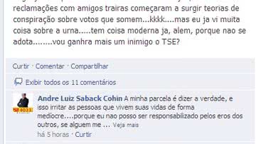 Imagem Revoltado com votação, candidato expulsa "amigos" do Facebook