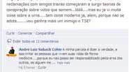 Imagem Revoltado com votação, candidato expulsa "amigos" do Facebook