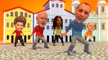 Imagem Dilma, Lula e Wagner dançam axé de Pelegrino em Salvador