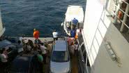 Imagem Ferry boat Anna Nery para após 10 minutos de partida