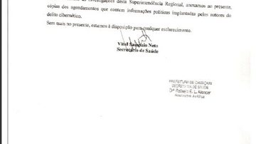 Imagem Violação do Siga Saúde revelaria interesse eleitoral de Mauricio de Tude