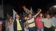 Imagem Candidato mede popularidade em caminhada