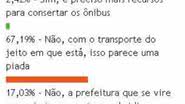 Imagem Maioria dos leitores acha uma piada o aumento da passagem em Salvador