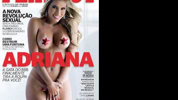 Imagem "Playboy" mostra capa com a ex-BBB Adriana
