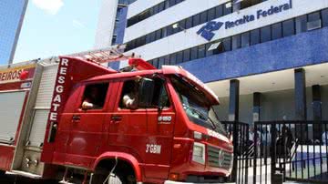 Imagem Princípio de incêndio no prédio da Receita Federal
