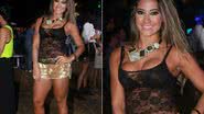 Imagem Mayra Cardi vai de blusa transparente e shortinho para show