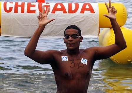 Imagem Alan do Carmo é o terceiro na Copa do Mundo de Maratonas Aquáticas