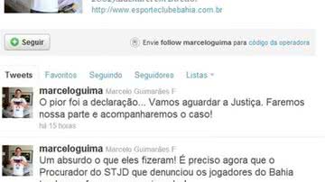Imagem Marcelinho repudia declaração de Bolívar no Twitter