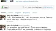 Imagem Marcelinho repudia declaração de Bolívar no Twitter