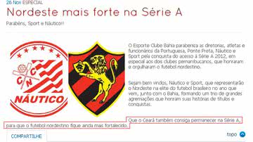 Imagem Cruzeiro pede explicações ao Bahia sobre nota divulgada