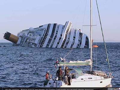 Imagem Sobe para 29 número de desaparecidos no naufrágio do Costa Concordia