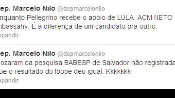 Imagem Marcelo Nilo se engrandece por resultado semelhante do Ibope e Bapesp