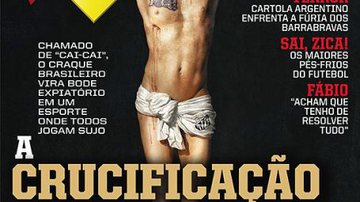 Imagem Neymar é crucificado em capa de revista 