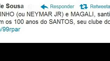 Imagem Maurício de Sousa divulga desenho de Neymar