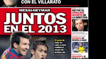 Imagem Neymar e Messi juntos no Barcelona em 2013