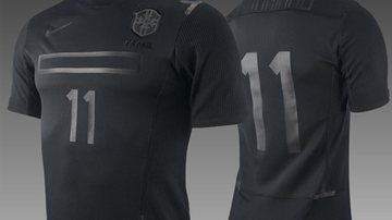 Imagem Nike apresenta uniforme preto da seleção brasileira