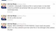Imagem Aline Rosa desmente caso com Victor Ramos