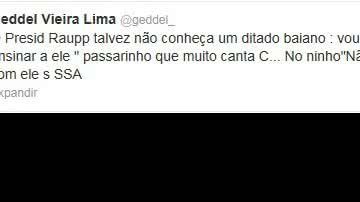 Imagem Geddel ensina ditado popular baiano a Valdir Raupp