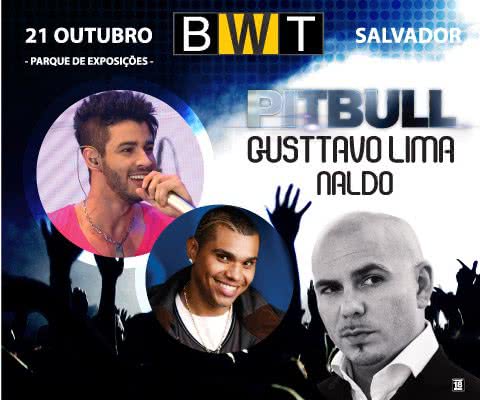 Imagem Bocão News leva você para o Show do Rapper PitBull, Naldo e Gusttavo Lima 