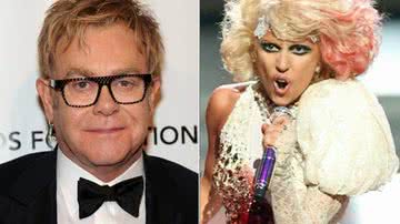 Imagem Lady Gaga e Elton John juntos