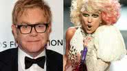 Imagem Lady Gaga e Elton John juntos