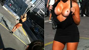 Imagem Aryane Steinkopf posa nua na Paulista