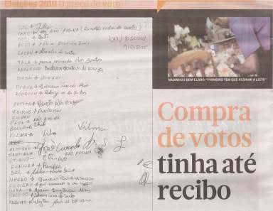 Imagem Corrupção com recibo