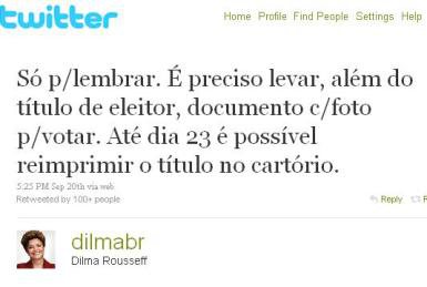 Imagem Dilma sumiu do Twitter