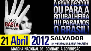 Imagem Dia do Basta: marcha contra a corrupção acontece dia 21
