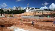 Imagem Operários da Arena Fonte Nova param as obras