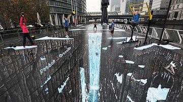 Imagem Artista cria maior pintura 3D do mundo nas ruas de Londres