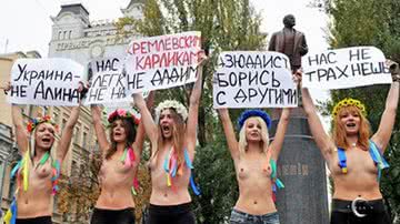 Imagem Ucranianas fazem topless