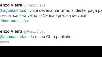 Imagem Apresentador da Rede Bahia xinga seguidor no twitter 