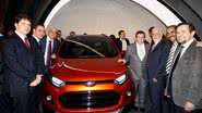 Imagem Wagner e Caetano conhecem  o novo lançamento da Ford