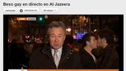 Imagem Casal gay se beija durante transmissão ao vivo na Espanha