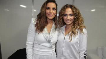 Imagem Ivete Sangalo tieta Jennifer Lopes em camarim 
