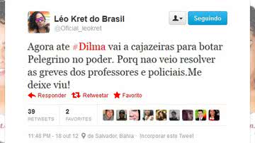 Imagem Léo Kret critica presença de Dilma em Cajazeiras
