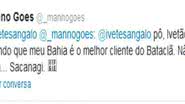 Imagem Posição do Bahia faz Manno Góes virar alvo de gozação no twitter