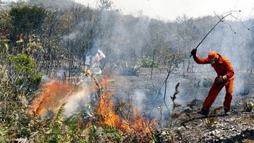 Imagem Incêndio atinge Serra da Mesa na Chapada Diamantina