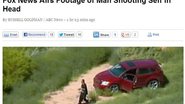 Imagem TV americana transmite ao vivo homem dando tiro na própria cabeça