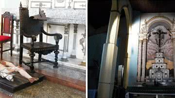 Imagem Homem invade catedral e quebra imagem de Cristo