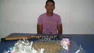 Imagem Traficante preso com maconha e arma