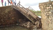 Imagem Dois ficam feridos após queda de ponte que liga Riachão do Jacuípe a Ichu