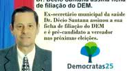 Imagem Morre ex-vereador Décio Santana