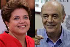 Imagem Dilma e Serra se enfrentam no penúltimo debate