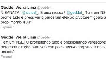 Imagem "Tem um INSETO prometendo tudo para votarem goela absixo" (sic) 