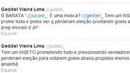 Imagem "Tem um INSETO prometendo tudo para votarem goela absixo" (sic) 