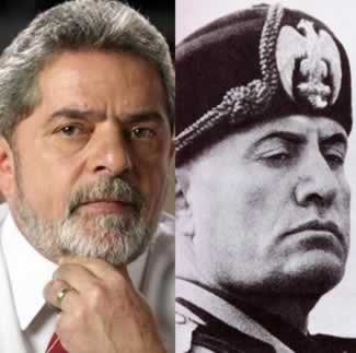 Imagem Lula é comparado a Mussolini
