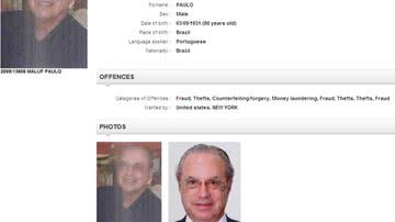 Imagem Maluf é procurado pela INTERPOL