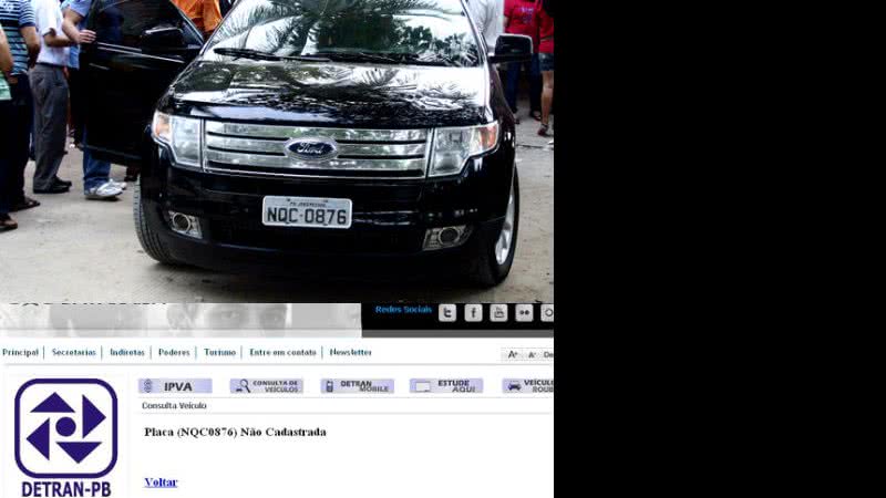 Imagem Governador da Paraíba usa carro com placa fria